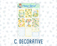 Kit 0227 - 1.5" Wide Column - Weekly Kit - July - Lemon Grove  - For Vertical & Hourly Planners
