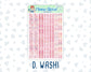 Kit 0253 - 1.5" Wide Column - Weekly Kit - February - Rosy Daydreams  - For Vertical & Hourly Planners