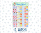 Kit 0269 - 1.5" Wide Column - Weekly Kit - June - Dolce Mare  - For Vertical & Hourly Planners