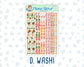 Kit 0271 - 1.5" Wide Column - Weekly Kit - June - Strawberry Shore  - For Vertical & Hourly Planners