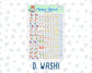 Kit 0279 - 1.5" Wide Column - Weekly Kit - August - Not Ready For School  - For Vertical & Hourly Planners