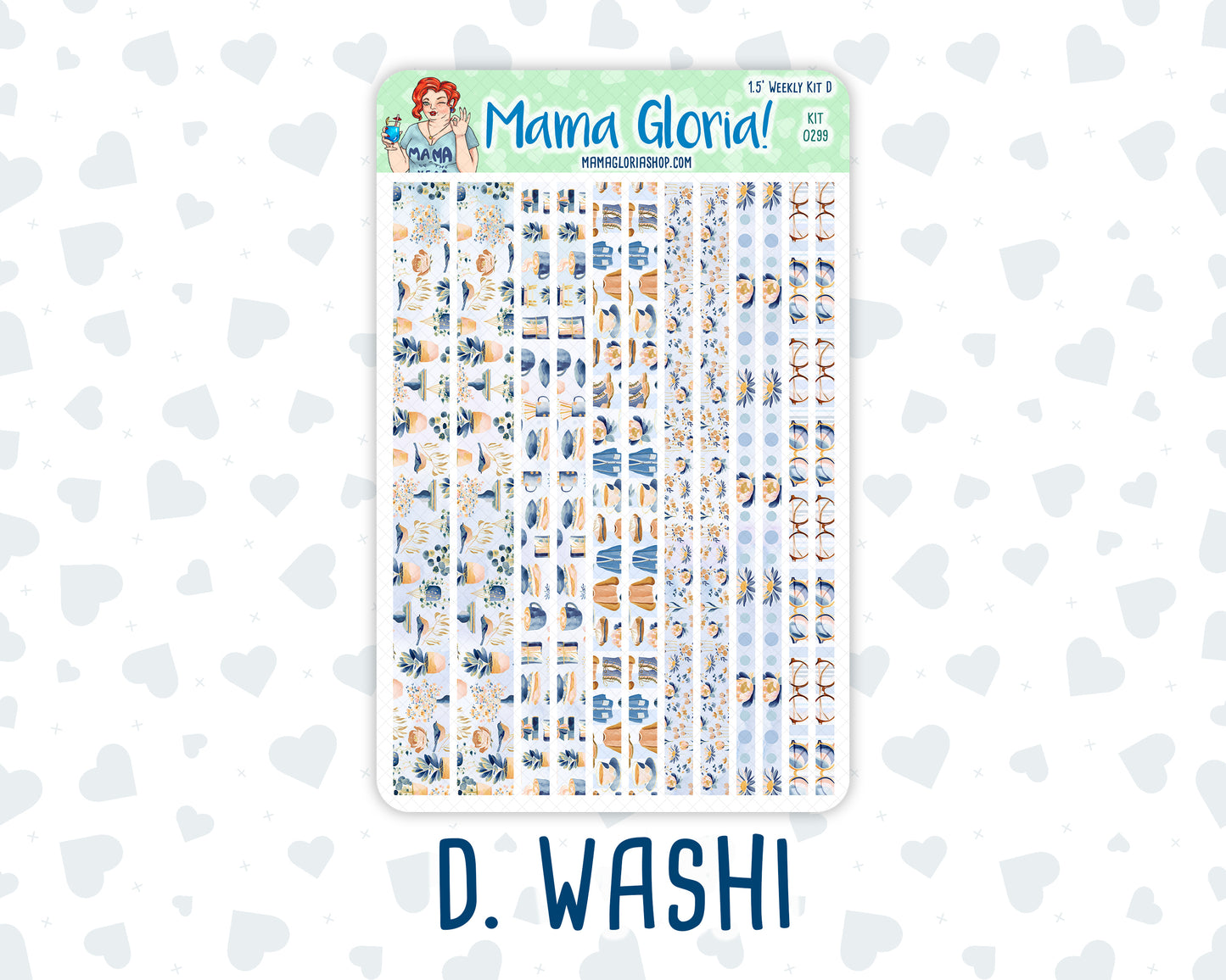 Kit 0299 - 1.5" Wide Column - Weekly Kit - October - Book Nook  - For Vertical & Hourly Planners
