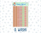 Kit 0231 - 1.5" Wide Column - Weekly Kit - August - Backyard BBQ  - For Vertical & Hourly Planners