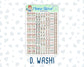 Kit 0245 - 1.5" Wide Column - Weekly Kit - December - Vintage Christmas  - For Vertical & Hourly Planners