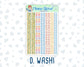 Kit 0222 - 1.5" Wide Column - Weekly Kit - June - Beach Day  - For Vertical & Hourly Planners