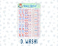 Kit 0273 - 1.5" Wide Column - Weekly Kit - July - Americana In Bloom  - For Vertical & Hourly Planners