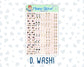 Kit 0297 - 1.5" Wide Column - Weekly Kit - October - Pink Spell  - For Vertical & Hourly Planners