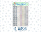Kit 0250 - 1.5" Wide Column - Weekly Kit - Quiet January  - For Vertical & Hourly Planners