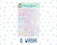 Kit 0252 - 1.5" Wide Column - Weekly Kit - February - Tokyo Candy Cloud  - For Vertical & Hourly Planners