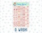 Kit 0294 - 1.5" Wide Column - Weekly Kit - September - Rosy Reveria  - For Vertical & Hourly Planners