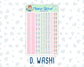 Kit 0262 - 1.5" Wide Column - Weekly Kit - April - Spring Puffs  - For Vertical & Hourly Planners