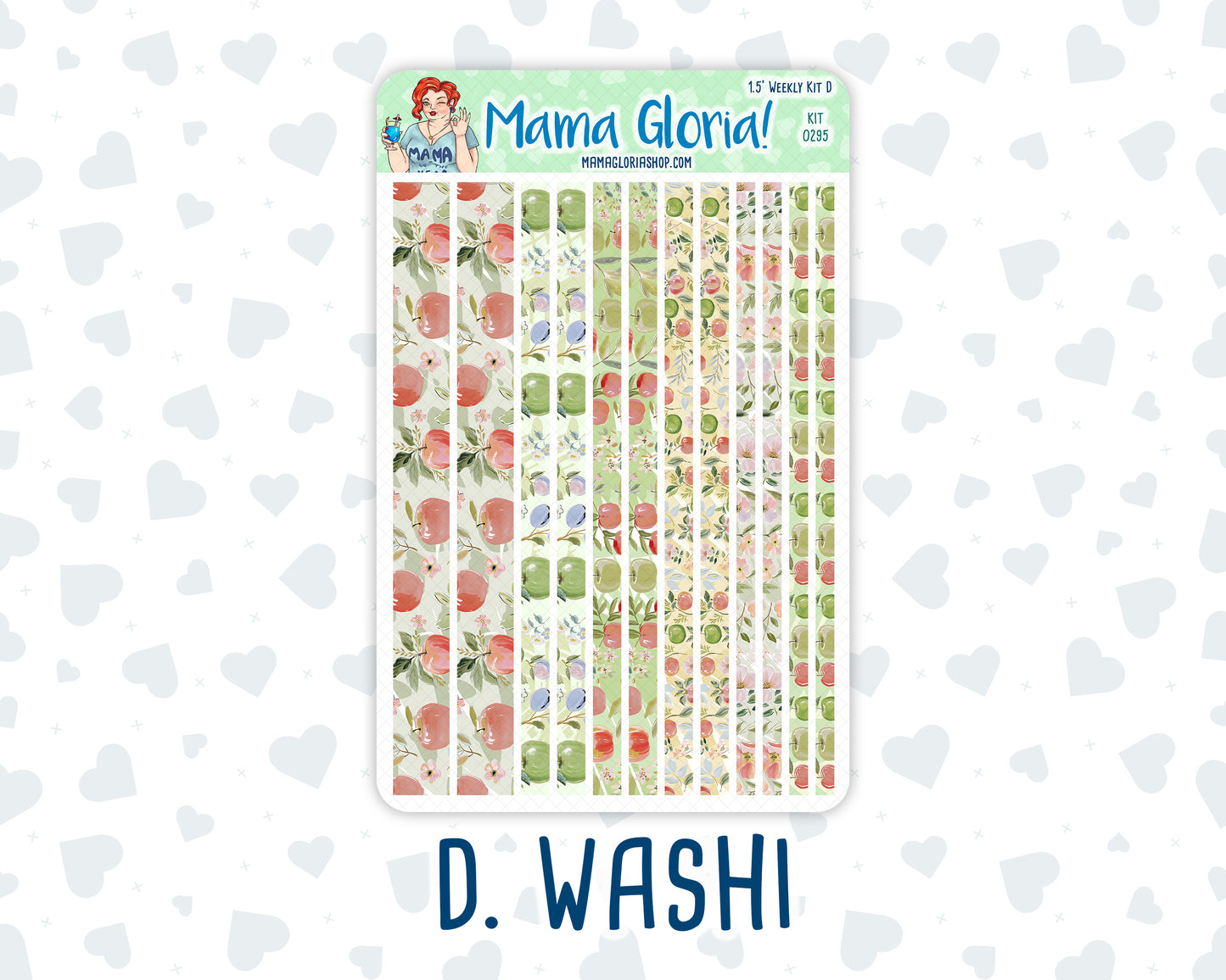 Kit 0295 - 1.5" Wide Column - Weekly Kit - September - Apple Harvest  - For Vertical & Hourly Planners