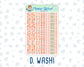 Kit 0278 - 1.5" Wide Column - Weekly Kit - August - Oops, All Peaches  - For Vertical & Hourly Planners