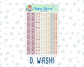 Kit 0293 - 1.5" Wide Column - Weekly Kit - September - Fleur de Provence  - For Vertical & Hourly Planners