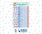 Kit 0224 - 1.5" Wide Column - Weekly Kit - July - Patriotic Parade  - For Vertical & Hourly Planners