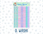 Kit 0230 - 1.5" Wide Column - Weekly Kit - August - School Daze  - For Vertical & Hourly Planners