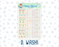 Kit 0260 - 1.5" Wide Column - Weekly Kit - April - Pastel Egg Hunt  - For Vertical & Hourly Planners
