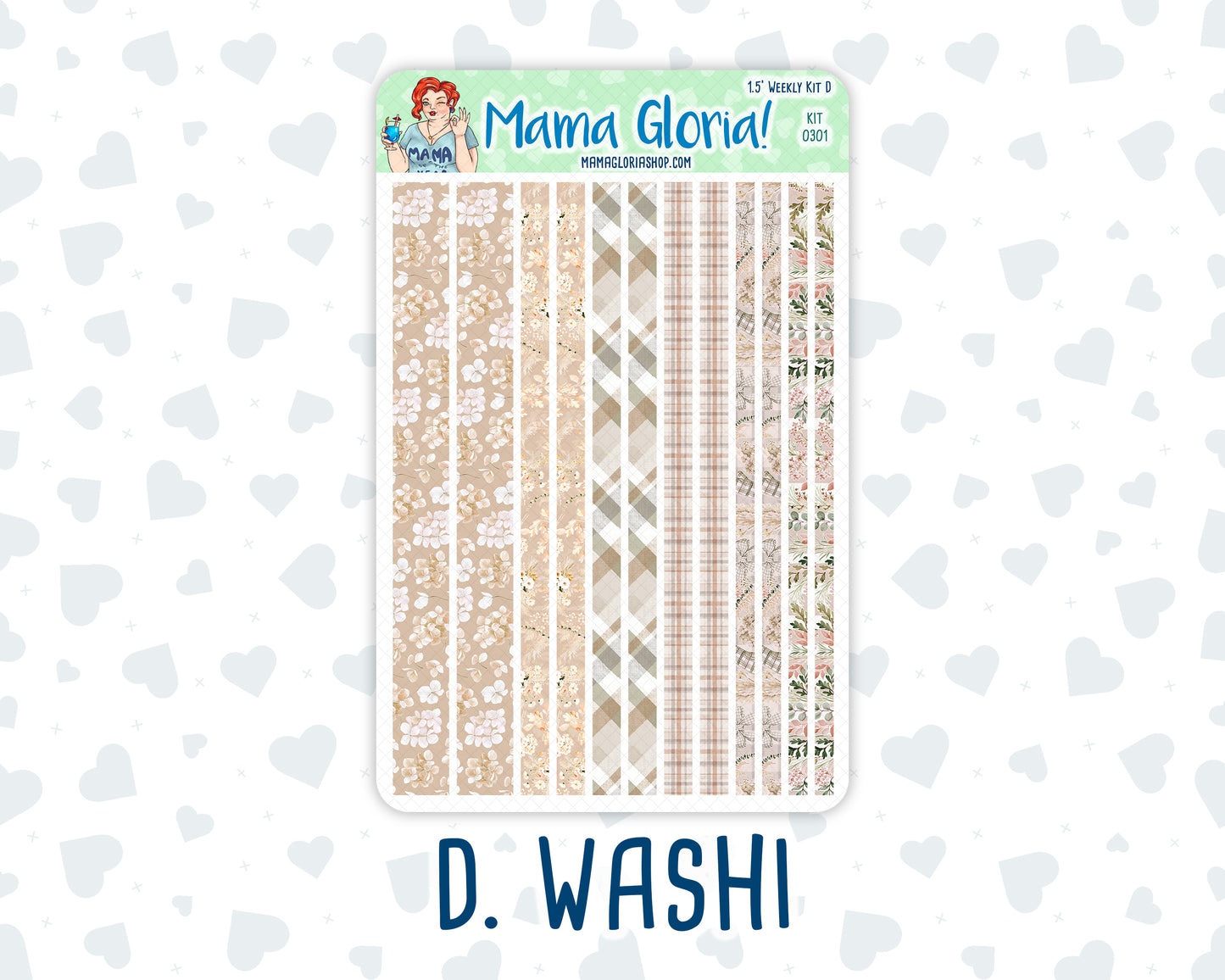 Kit 0301 - 1.5" Wide Column - Weekly Kit - November - Sunday Comfort  - For Vertical & Hourly Planners
