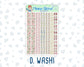 Kit 0257 - 1.5" Wide Column - Weekly Kit - March - Blush Garden  - For Vertical & Hourly Planners