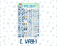 Kit 0249 - 1.5" Wide Column - Weekly Kit - January - Icy Lace  - For Vertical & Hourly Planners