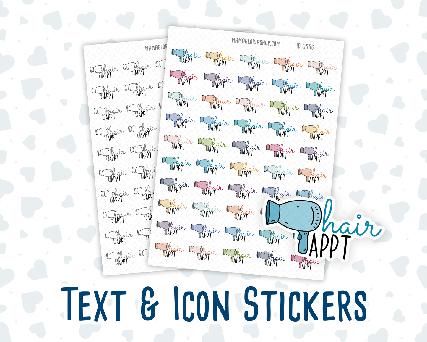 Hair Appt - Text Sticker With Icon