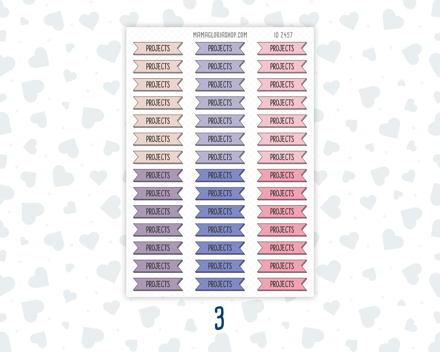 Projects - Banner Label Stickers - Functional - For Planners –  Color Pop