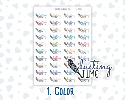 Dusting Time - Text Sticker With Icon