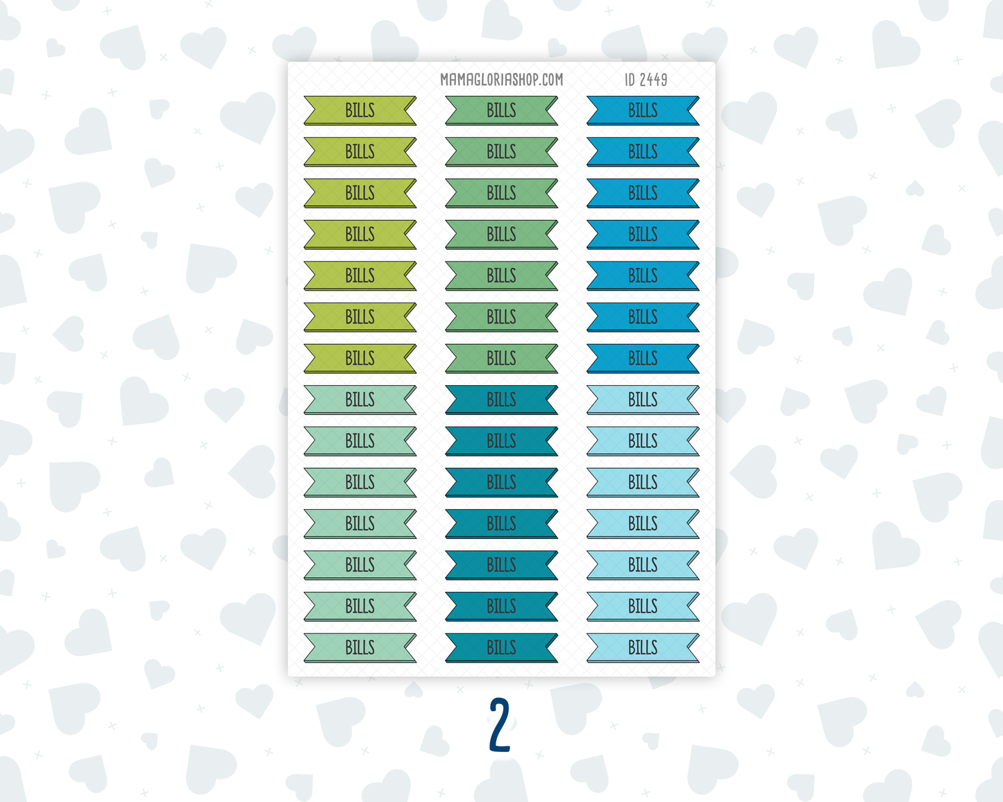 Bills- Banner Label Stickers - Functional - For Planners –  Color Pop