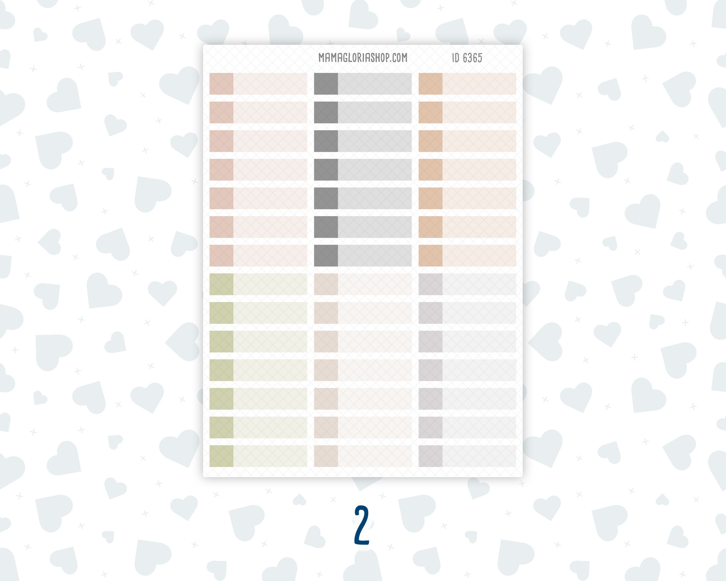 Quarter Size Appointment Labels – Wild Sage & Muted Slate