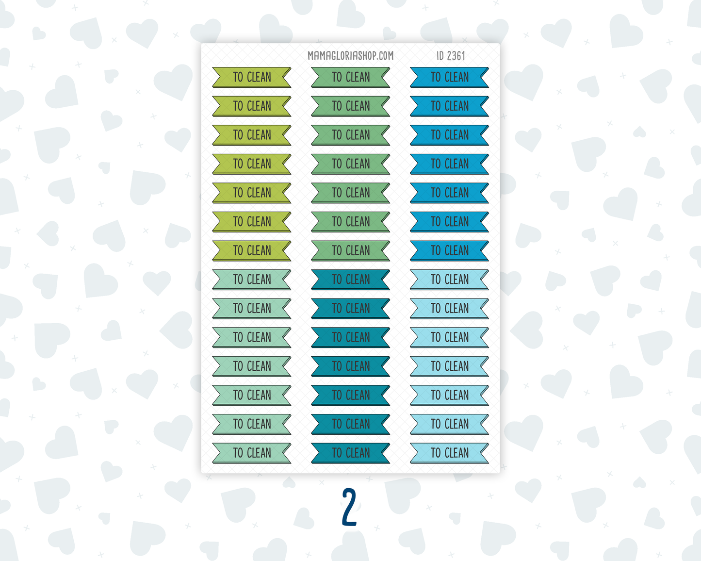 To Clean - Banner Label Stickers - Functional - For Planners –  Color Pop