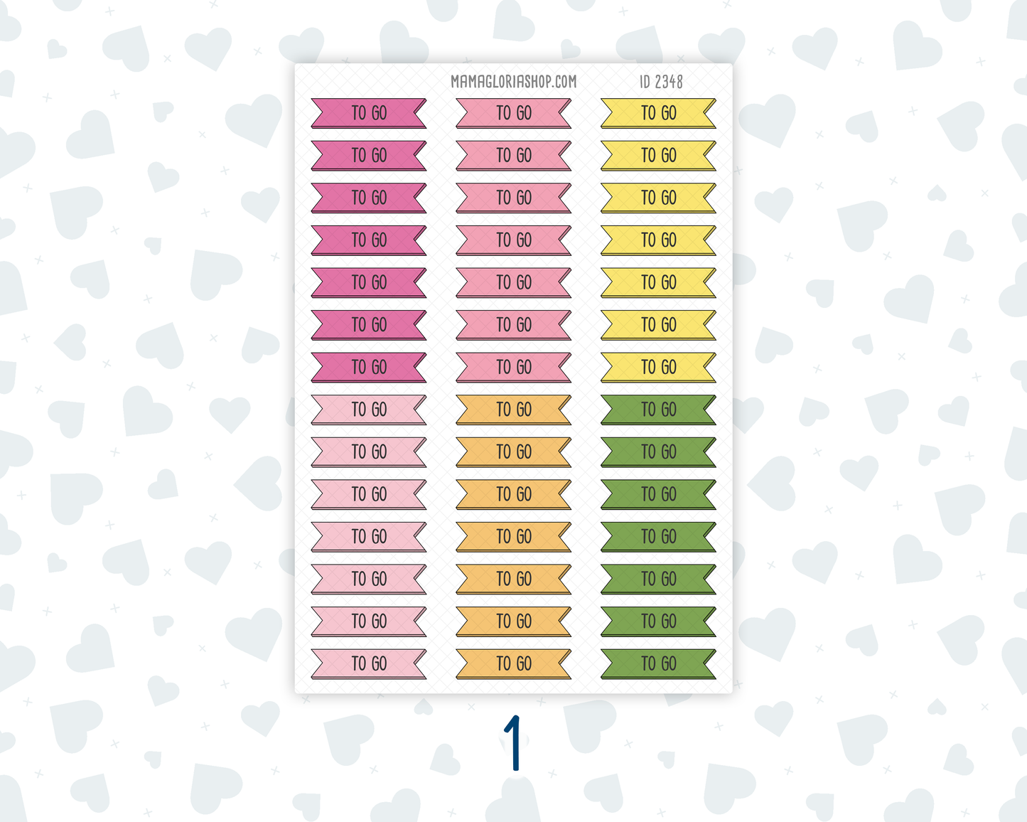 To Go - Banner Label Stickers - Functional - For Planners –  Color Pop