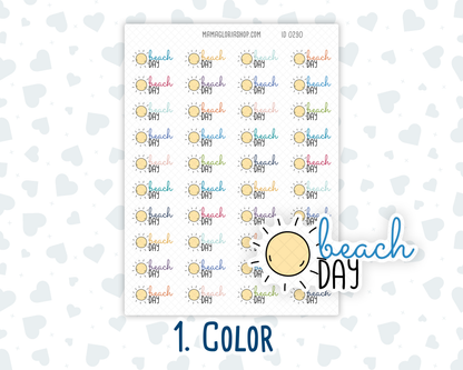 Beach Day - Text Sticker With Icon – mamagloriashop