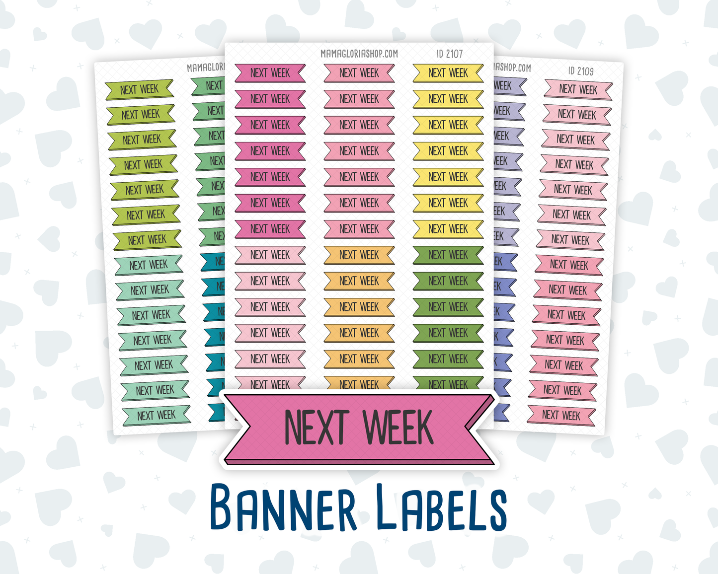 Next Week - Banner Label Stickers - Functional - For Planners –  Color Pop