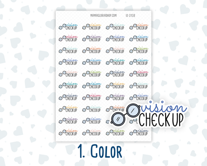 Vision Check Up - Text Sticker With Icon