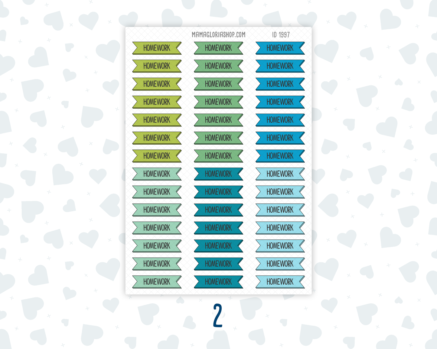 Homework - Banner Label Stickers - Functional - For Planners –  Color Pop