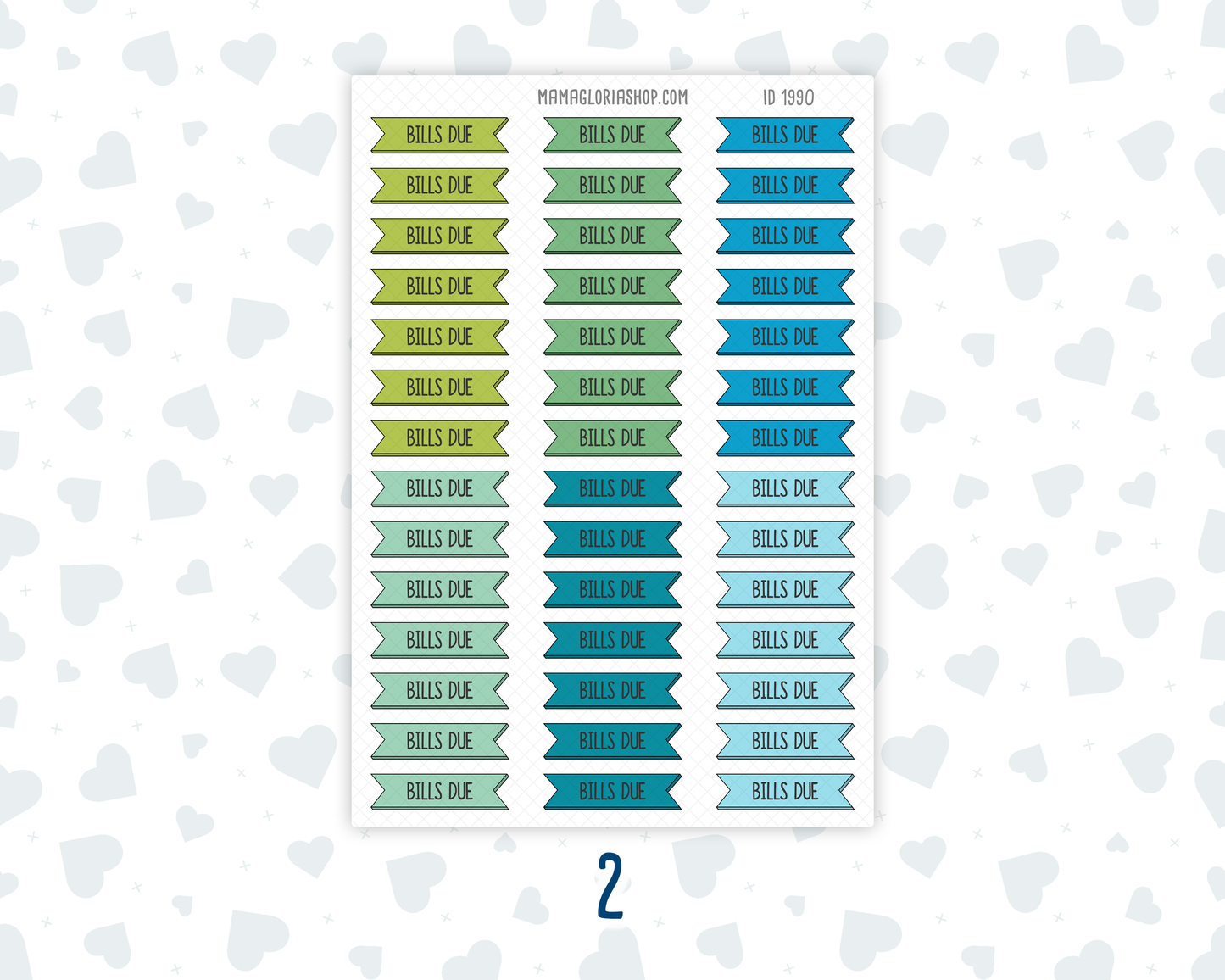 Bills Due - Banner Label Stickers - Functional - For Planners –  Color Pop