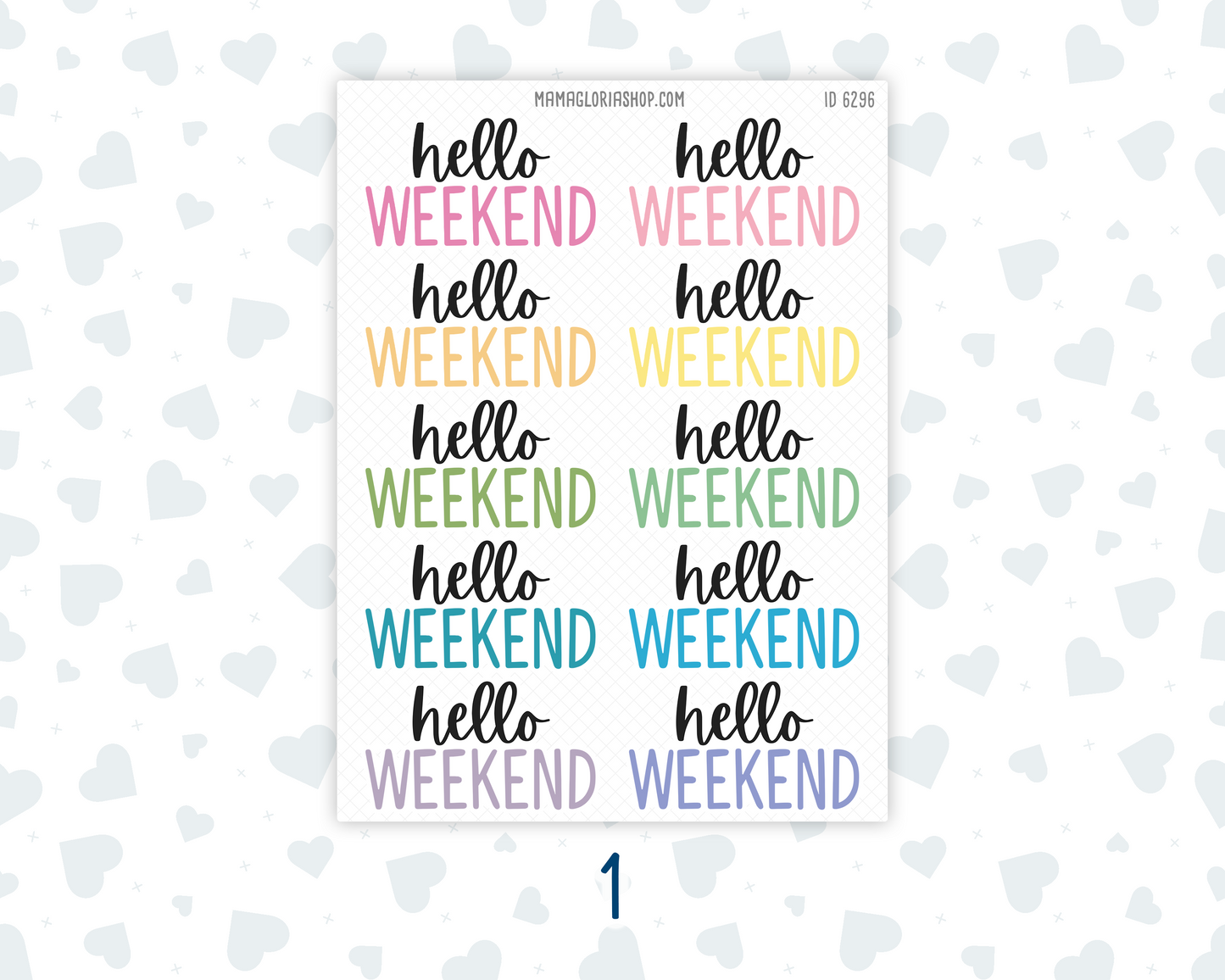 Hello Weekend Stickers