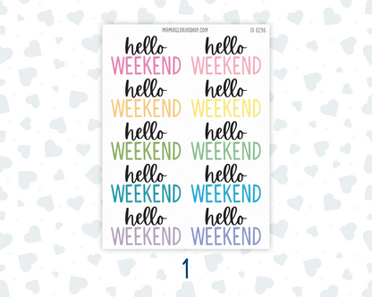 Hello Weekend Stickers