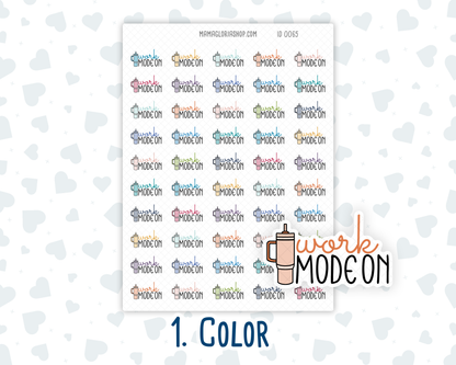 Work Mode On - Text Sticker With Icon