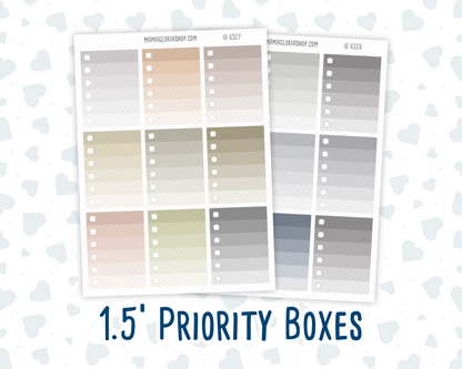 Full Size Priority Boxes - Wild Sage & Muted Slate palette