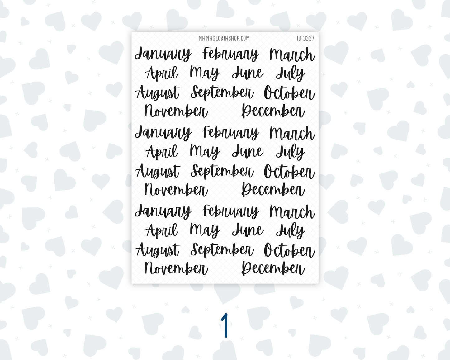 Hand-Lettered Monthly Headers – Bold Script Style