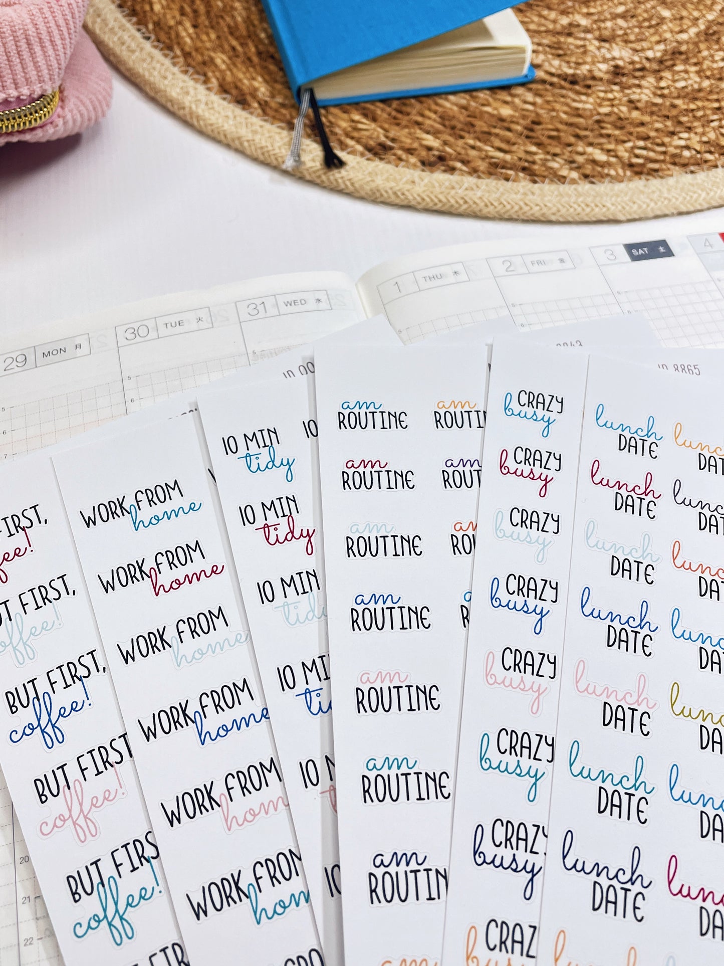 Trash Day - Text Stickers For Planners - Handwritten