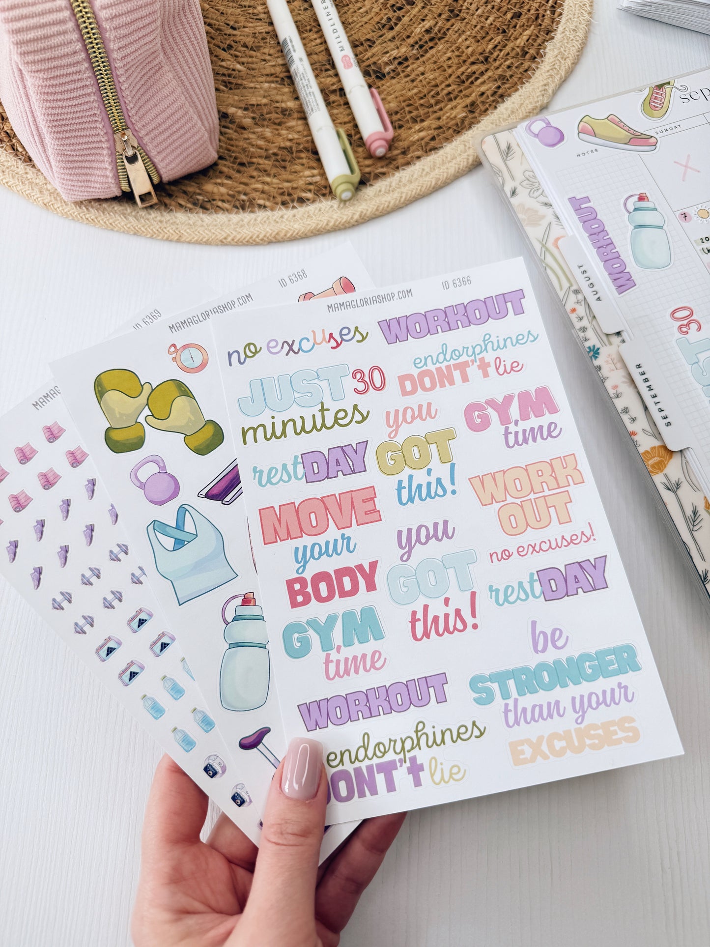 Fitness Planner Sticker Bundle
