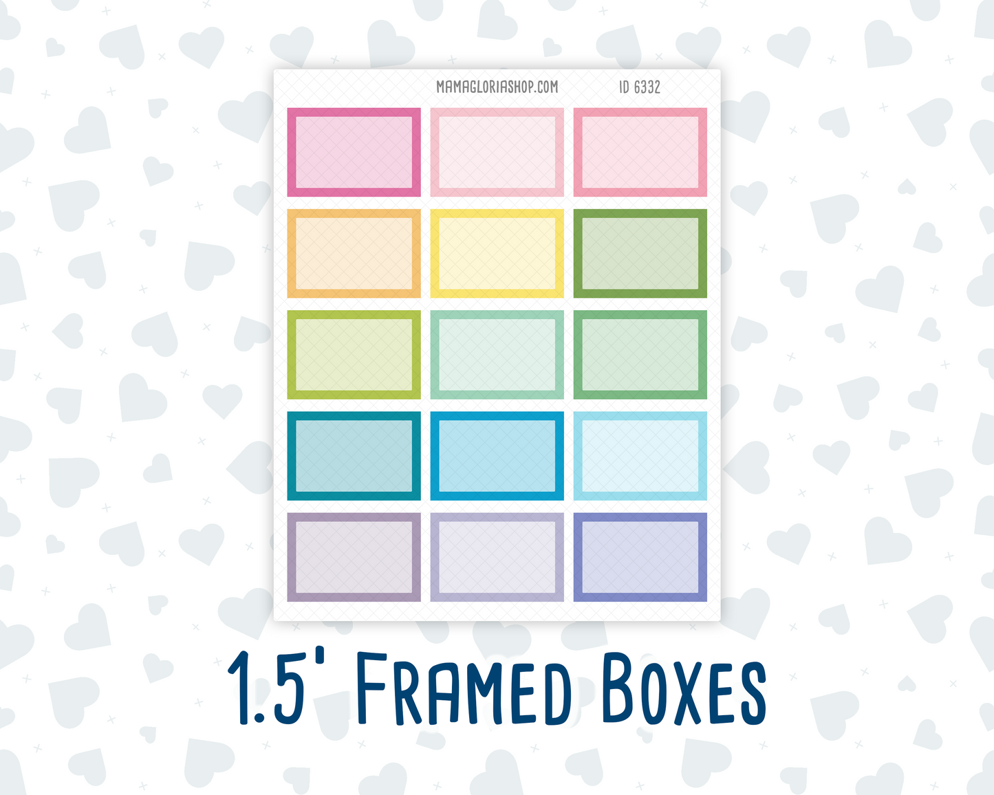 Half Size Framed Boxes – Color Pop