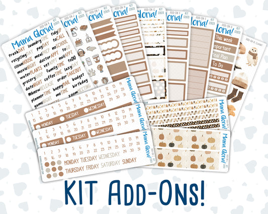Kit 0303 - Add Ons - November - Into The Woods - Planner Stickers