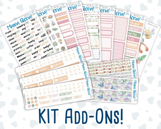 Kit 0259 - Add Ons - March - Spring Garden Chores - Planner Stickers