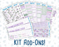 Kit 0263 - Add Ons - April - Lavender Drift - Planner Stickers