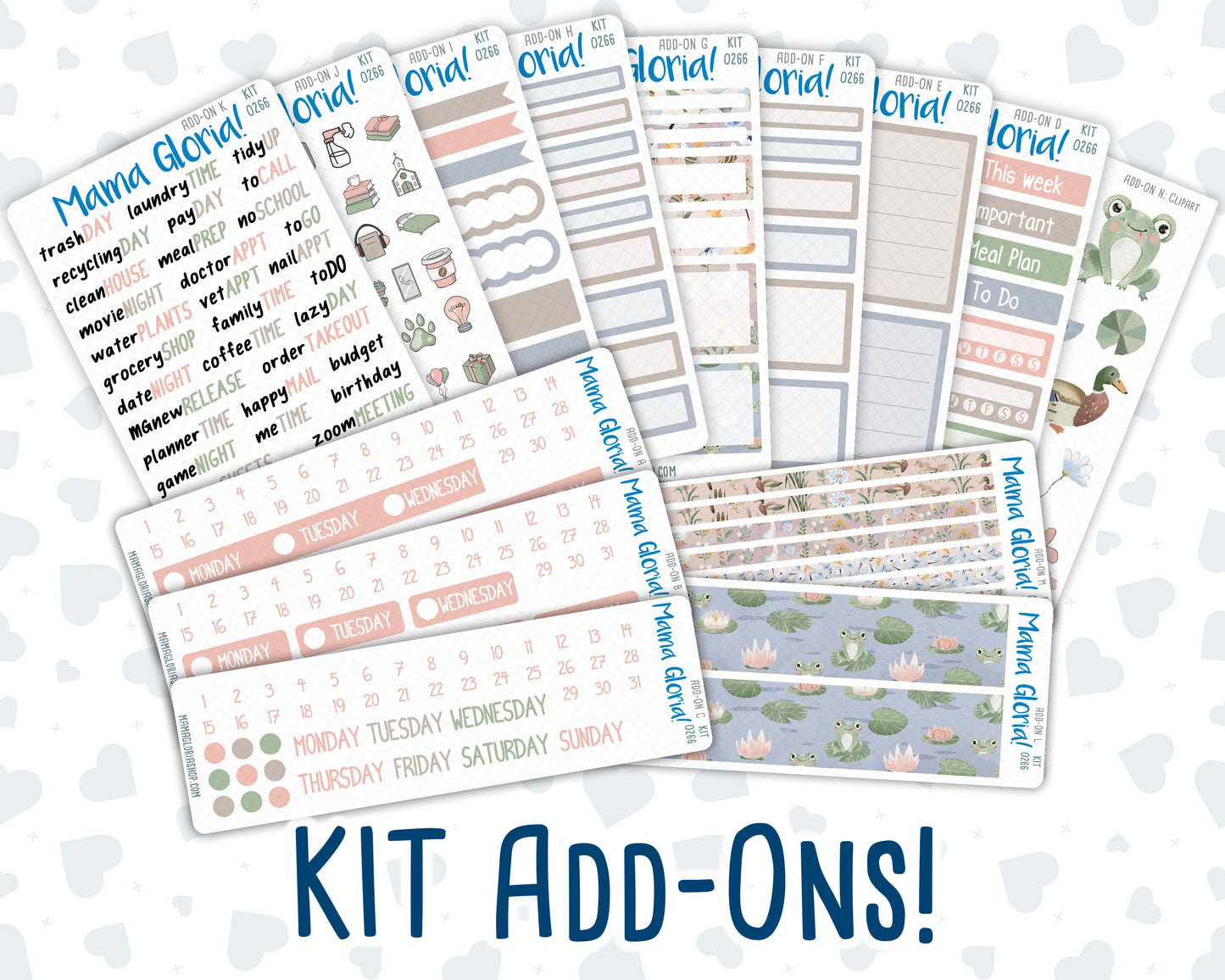 Kit 0266 - Add Ons - May - Froggy Lake Picnic - Planner Stickers