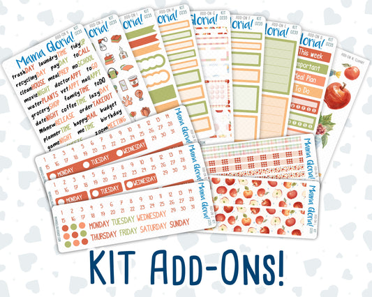 Kit 0235 - Add Ons - September - Apple Orchard - Planner Stickers
