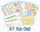 Kit 0229 - Add Ons - August - Golden Faces - Planner Stickers